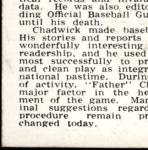 1950 Henry Chadwick Hall of Fame Card