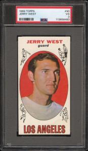 Jerry West 1969 Topps Basketball Card #90 PSA 3