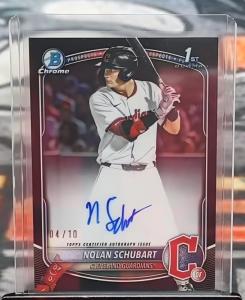 2025 Bowman Draft Nolan Schubart Black Refractor Auto