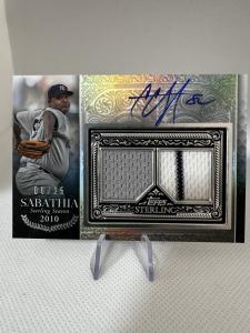 CC Sabathia 2022 Topps Sterling Autograph Dual Relic