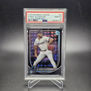 2025 Bowman Chrome Sandy Alcantara Black SSP PSA 10