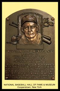 Bill McKechnie Cooperstown Hall of Fame Postcard