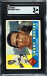 1960 Topps Sandy Koufax #343 HOF SGC 3