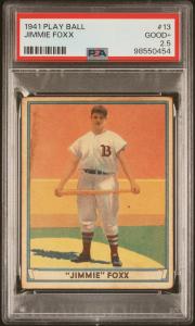 Jimmie Foxx 1941 Play Ball Card #13 PSA 2.5