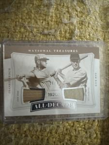 Frankie Frisch & Sam Rice Dual Relics Card