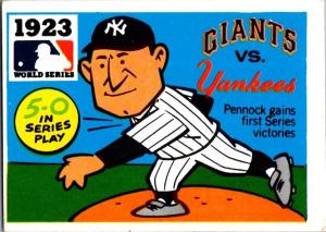 1971 Fleer World Series Black Backs #21 Herb Pennock