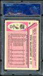1987-88 O-Pee-Chee Tom McCarthy Card PSA 9
