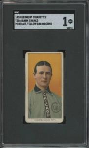 1909 T206 Frank Chance Yellow Portrait SGC 1