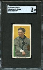 1909 T206 Mordecai Brown Sweet Caporal Card