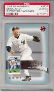 2003 Derek Jeter SP Authentic Flashback Card
