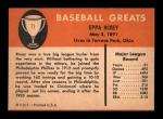 1961 Fleer Eppa Rixey #71 Sports Card