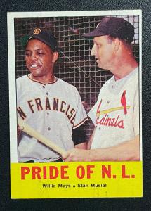 1963 Topps Willie Mays & Stan Musial Card