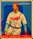 1933 Goudey Burleigh Grimes Auto Card #64