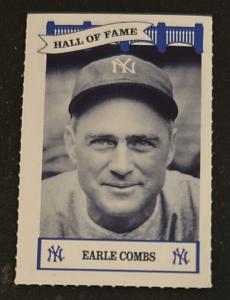 1992 Earle Combs Yankees Hall of Fame Card
