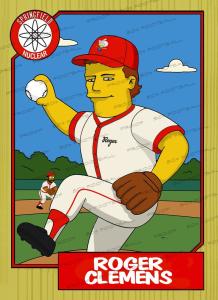 Roger Clemens Simpsons Springfield Team Trading Card