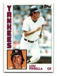 Lou Piniella 1984 Topps Yankees Card