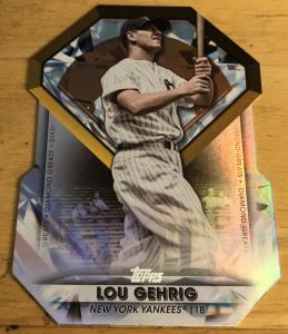 2022 Topps Lou Gehrig Diamond Greats Die-Cut Card