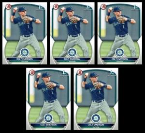 2023 Bowman Colt Emerson Mariners 1st Card Lot