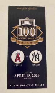 Yankee Stadium 100th Anniversary Commemorative Ticket