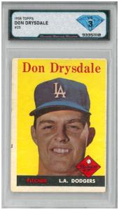 1958 Topps Don Drysdale Baseball Card #25