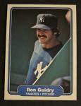 1982 Fleer Ron Guidry Yankees Baseball Card #38