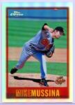 Mike Mussina 1997 Topps Chrome Refractor Card