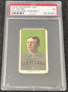 1909-11 T206 Cy Young Portrait Piedmont Card