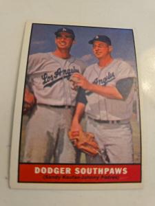 1961 Topps Sandy Koufax Johnny Podres Baseball Card