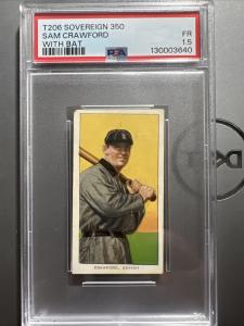 Sam Crawford T206 Tigers HOF Sovereign 350 Card