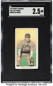 1910 Sweet Caporal Joe Tinker T206 Card