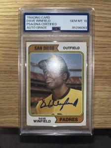 1974 Topps Dave Winfield Rookie Autograph Card
