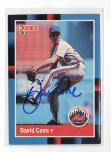 David Cone 1988 Donruss Autographed Card