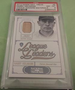 2012 Henry Heilmann National Treasures HOF BAT PSA 8