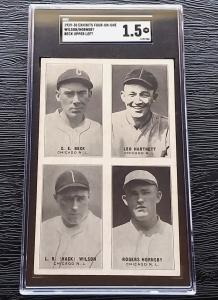 1929-30 Hack Wilson, Hornsby, Hartnett Sports Card