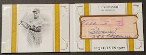 Lloyd Waner National Treasures Cut Signature Auto