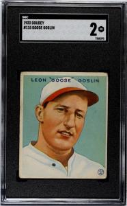 1933 Goudey Goose Goslin #110 Sports Card