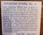 1934-36 Diamond Stars #95 Luke Appling Card