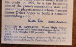1934-36 Diamond Stars #95 Luke Appling Card