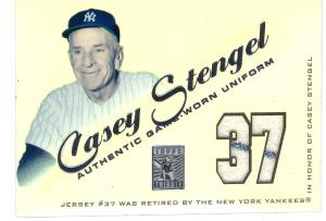 Casey Stengel 2021 Topps Tribute Jersey Card