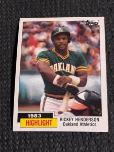 1984 Topps Rickey Henderson #2 Highlights