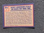 1984 Topps Rickey Henderson #2 Highlights