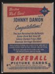 Johnny Damon 2005 Bowman Heritage Bat Card
