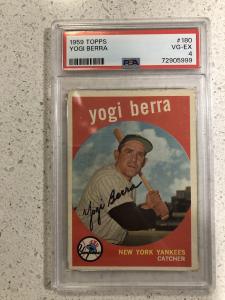 1959 Topps Yogi Berra Card PSA 4 VG-EX