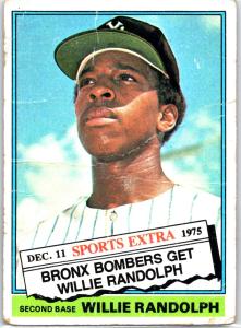 1976 Topps Willie Randolph #592T Yankees Card