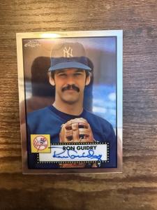 2021 Topps Chrome Ron Guidry Autograph Card