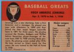 1961 Fleer Hughie Jennings New York Giants Card