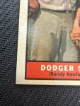1961 Topps Sandy Koufax & Johnny Podres Card