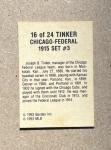 Joe Tinker 1993 Cracker Jack #17 Reprint Card
