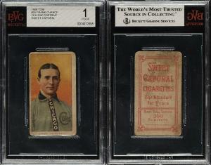 1909 T206 Frank Chance Cubs Card BVG 1