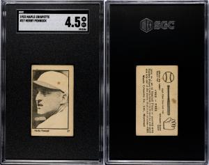 1923 Herb Pennock New York Yankees Sports Card